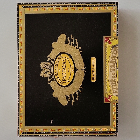 Partagas Black Label Wooden Cigar Box Empty Craft Box - Picture 6 of 6